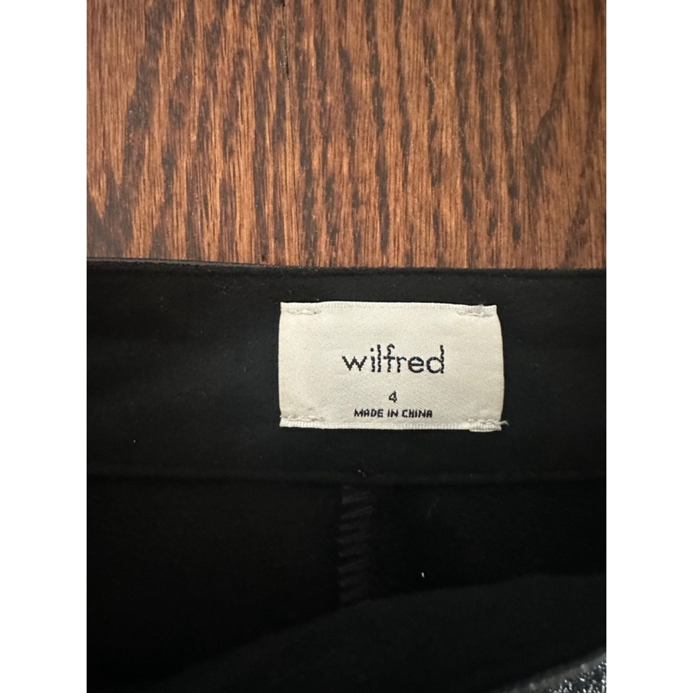 Women's Wilfred Black Patent Faux Leather Straight Leg Pants Size 4 - Picture 3 of 8